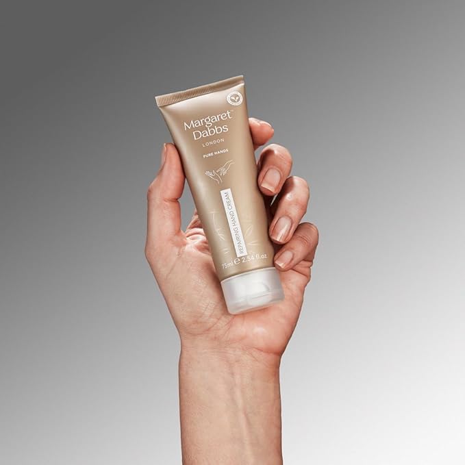 Margaret Dabbs London Pure Repairing Hand Cream Deep, Lasting Hydration for Very Dry Skin, Rose and Lemon Scented 75ml