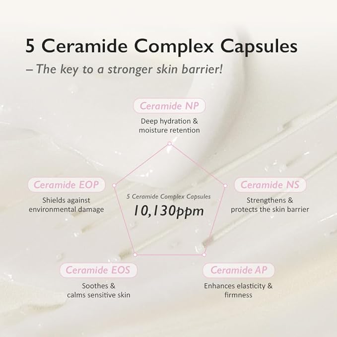 HARUHARU wonder Black Rice 5 Ceramide Barrier Moisturizing Cream, Daily Skin Barrier Care, Long-Lasting Hydration, Soothing & Nourishing, Ceramide Capsules, Korean Skincare, 1.69 fl.oz