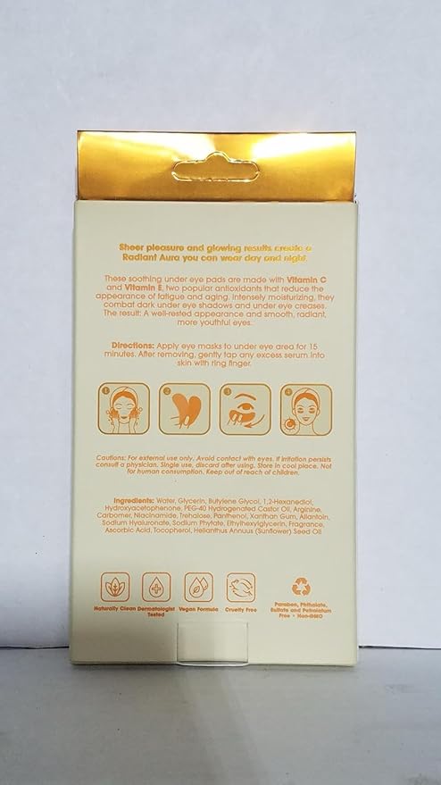 Under Eye Patches with Vitamin C & E - Dermatologist Tested Korean Eye Gel Patches for Puffy Eyes and Dark Circles - Hydrating Eye Gel Patches - Brightening Depuff Eye Patches - 15 Pairs