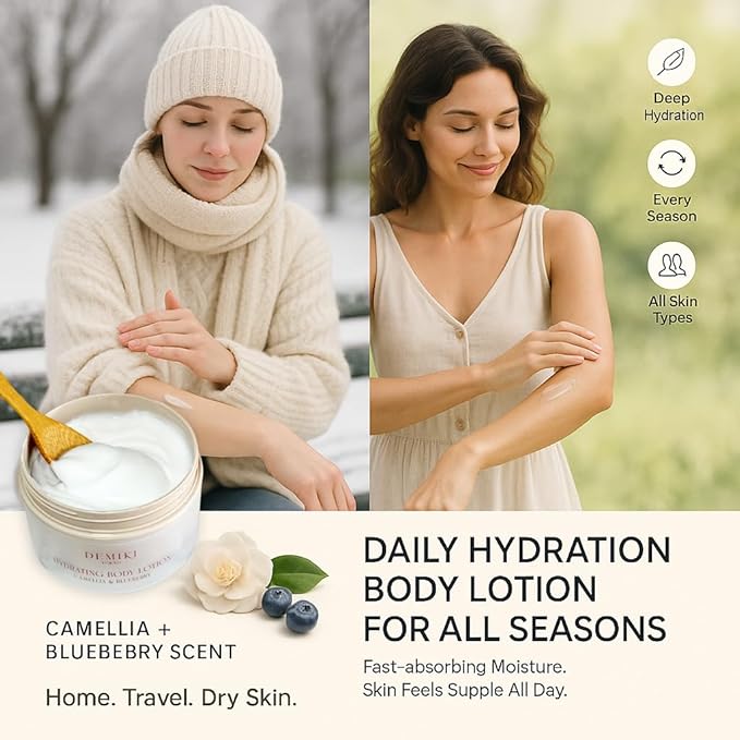 Body Lotion Moisturizer Skin Care with Squalane and Amino Acids - Japanese Body Lotion for Women, Beauty & Personal Care Body Cream, Perfume Moisturizer Skincare for Dry Skin 7.12fl.oz