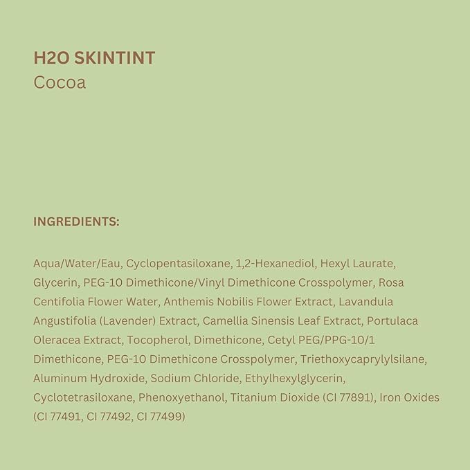 Pixi H2O SkinTint | Tinted Gel Moisturizer | Lightweight, Hydrating & Water-Resistant | Evens Tone & Reduces Redness | Cocoa | 1.2 fl oz/35 ml