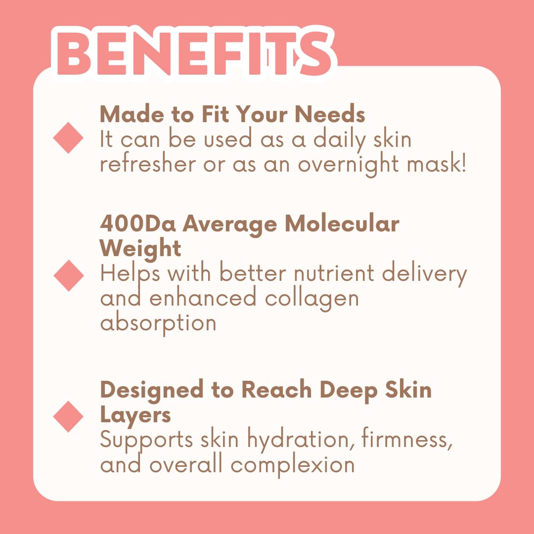 Norwegian Collagen Hydrogel Face Mask β Patented Bio-Collagen Overnight Sheet Mask with Hyaluronic Acid for Intense Hydration & Skin Elasticity β Korean Skincare for Anti-Aging & Firming β 1 Sheet (0.88 oz)