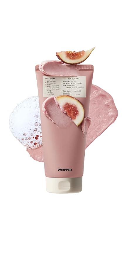 WHIPPED Cream Facial Cleanser Muhwabutter - Fig & Cacao Butter Face Wash - For Dry Sensitive Skin, Moisturizing & Skin Barrier Care, Niacinamide, Ceramides, Vegan Korean Skincare, 6.76 fl. oz