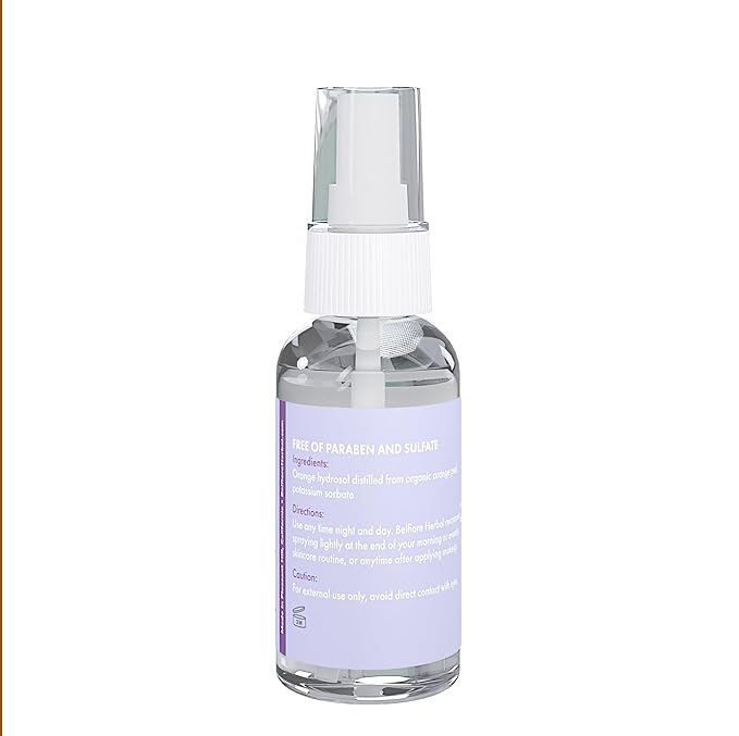 Vitamin C Mist Spray Set, Organic Face & Body Hydration, 100% Natural Orange Plant Extracts, Vegan non-GMO, 2 ounce (3 Pack)