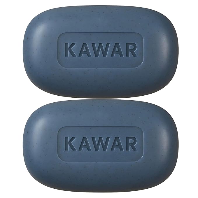 KAWAR Dead Sea Black Mud Soap with Shea Butter & Olive Oil - Relief for Acne, Psoriasis & Eczema - Moisturizing Vegan Bar for Men & Women - For Oily to Normal Skin, 4.2 oz (Pack of 2) (2)