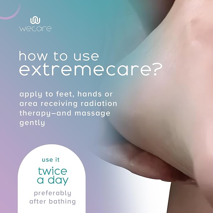 WeCare Extremecare Super Moisturizer for Sensitive and Dry Skin - Chemo Support Cream - Dermatological Care for Oncology Patients - Radiation Relief and Comfort - 4.23 oz