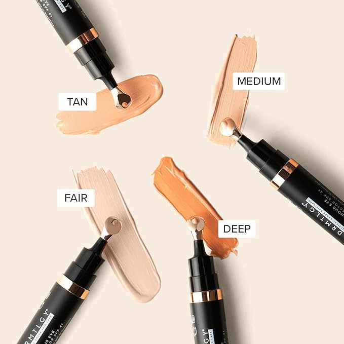 DRMTLGY Luminous Eye Corrector SPF 41, Under Eye Color Corrector for Dark Circles, Anti-Aging Tinted Eye Cream, Hydrating Eye Serum with Peach Undertone, Deep