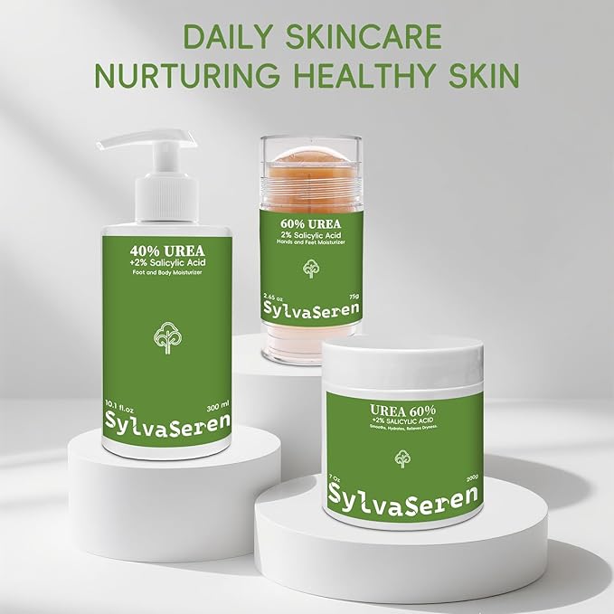 Urea Cream 40 Percent Maximum Strength for Feet Unscented Plus 2% Salicylic Acid 10.1 Oz with Tea Tree, Jojoba Oil and Aloe Vera Foot Cream for Dry Cracked Heels Feet Knees Hands Callus Remover