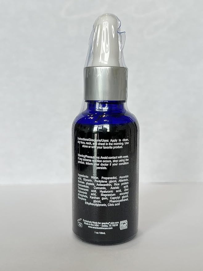 eraclea Vitamin C 15% Advanced Booster, Anti-Aging Skin Serum with Hyaluronic Acid, Tranexamic Acid, Azelaic Acid and Allantoin to Reveal Smooth and Radiant Skin (1 oz)