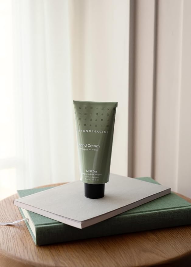 Skandinavisk FJORD Hand Cream, Scent Notes: Green Apple, Pear Blossom, Orchard Fruits and Redcurrants, Vegan Formula, 2.54 fl. oz.