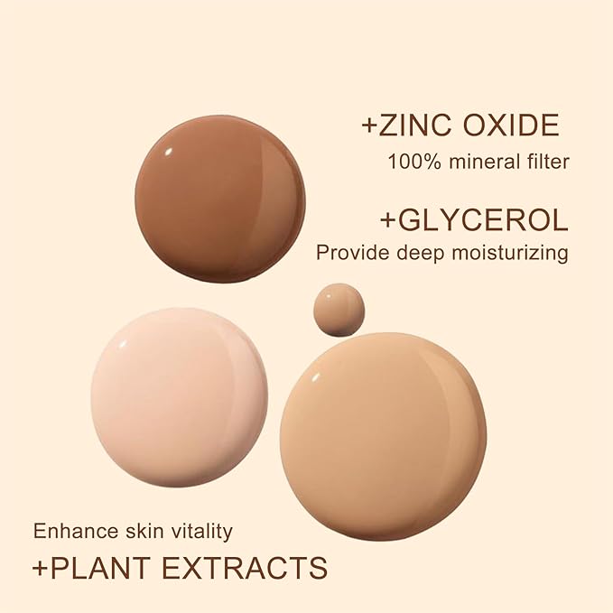 Daily Tinted Sunscreen SPF 40,Airy-Light Tinted Moisturizer with Broad Spectrum SPF 40,Lightweight,Daily Hydrating Fluid for Natural Coverage,Ti-nted Sunscreen Anti-Aging,Travel-Size Skin Care Makeup