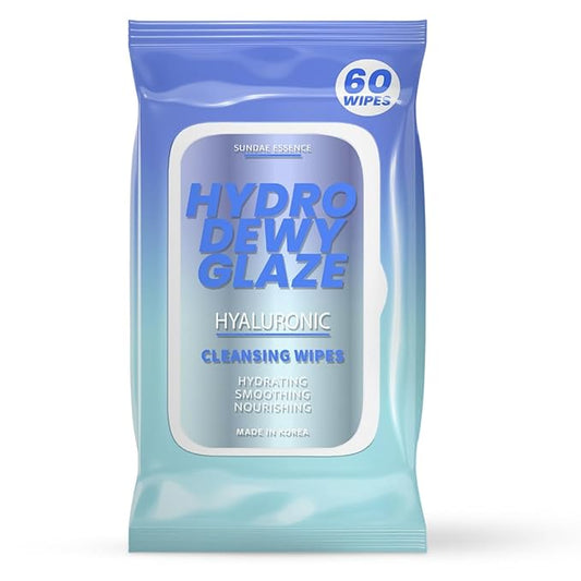 Hyaluronic Acid Facial Wipes - Dermatologist Tested, Anti-Aging, Korean Skin Care, Hydrates & Plumps Dry Skin, Improves Texture & Firmness - Gentle, Vegan, 95% Natural - 1 Pack