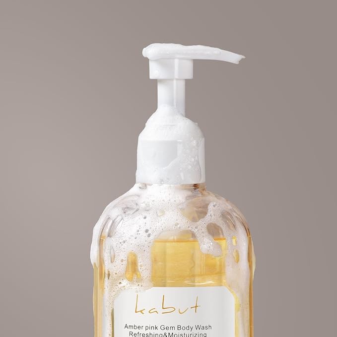 Pearl Extract Body Wash, Amber Powder Infused, Plant-Based Natural Formula for Daily Cleansing, Gentle Hydrating Shower Gel, 400ml
