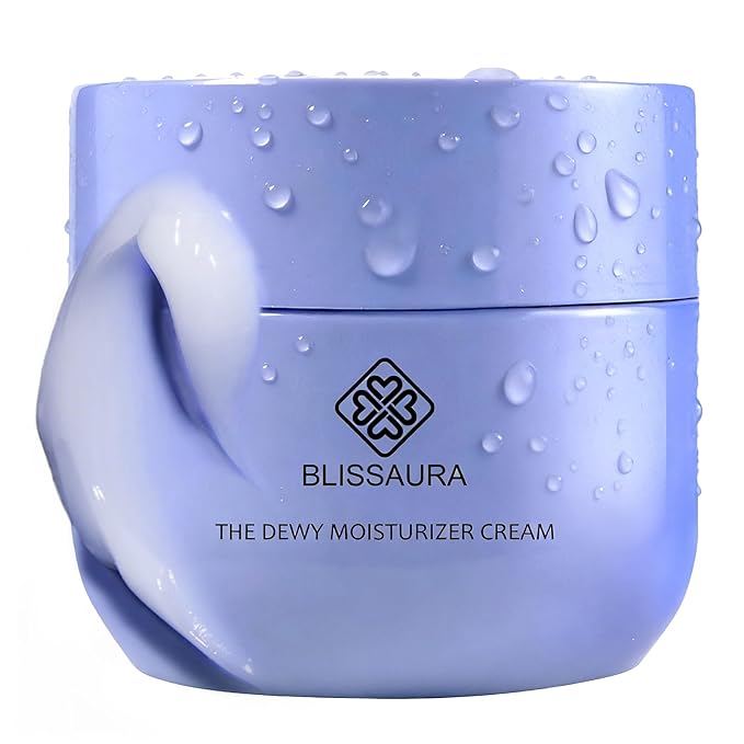 Dewy Skin Cream Face Moisturizer Water Cream for Women with Purple Rice & Hyaluronic Acid - Rich Face Cream to Hydrate, Plump and Protect Dry and Combo Skin 50ml/1.7 fl oz