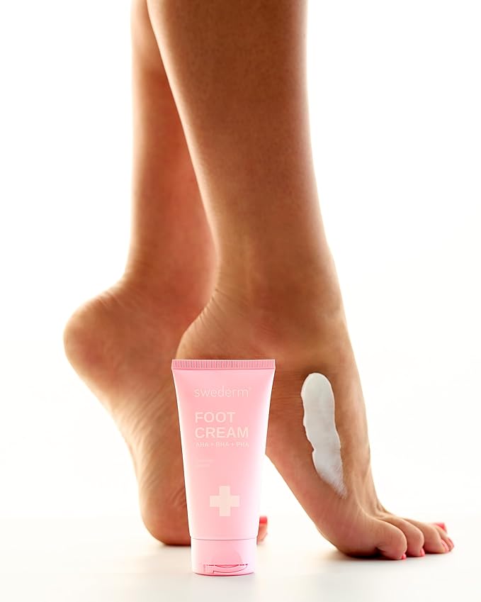 swederm Foot Cream Callus Remover - Cracked Heel Treatment - Exfoliating & Moisturizing for Dry Feet - Intensive Softening with Vitamin E – 2.54 fl oz