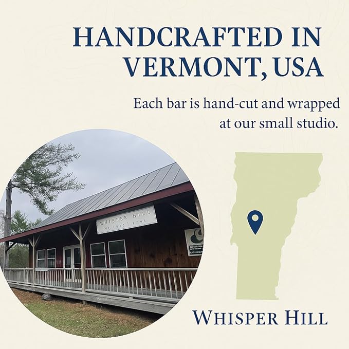 WHISPER HILL Gardener’s Lemon Verbena Olive Oil Soap – Handcrafted in Vermont Since 1997 – Gentle Exfoliating Bar for Hardworking Hands – 3.8 oz