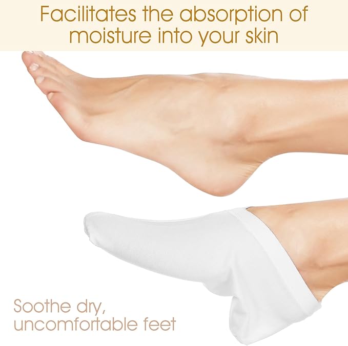 Cracked Heel Repair Socks - 6Pairs Moisturizing Heel Socks for Cracked Heels Moisturizer Spa Sock for Dry Cracked's Feet Overnight, Foot Care Lotion Sock for Women (US Szie 7-9)
