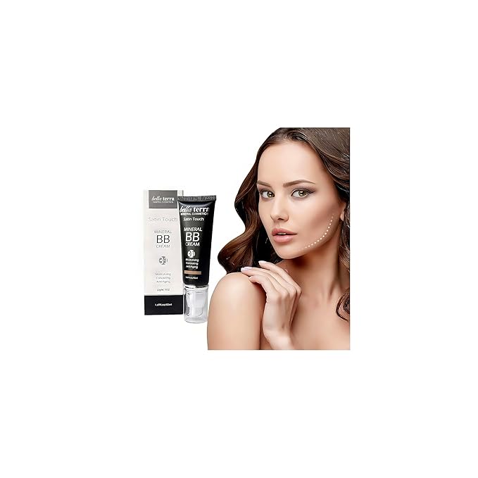 Bellaterra Cosmetics BB Cream - Tinted Moisturizer, Mineral Foundation Makeup, Light 102 | Skin Perfector, 1.69 oz
