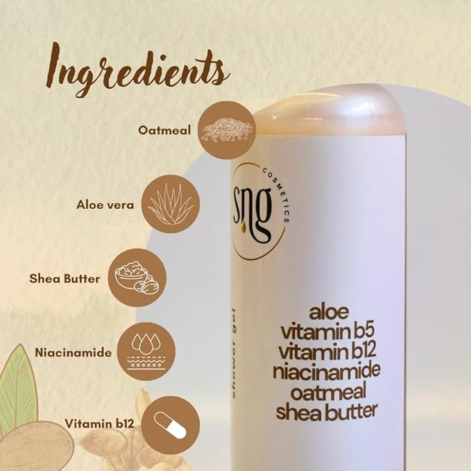Oatmeal Body Wash for Women Men 16.9 fl oz – Hydrating Scented Shower Gel with Aloe Vera & Shea Butter - Paraben and Cruelty Free