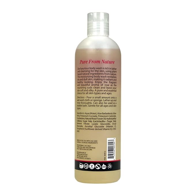 Plantlife Himalayan Rose Body Wash - GMO and Gluten Free Gentle and Moisturizing Body Wash That Contains Only Ingredients Straight from Nature - Manufactured in the USA 14 oz