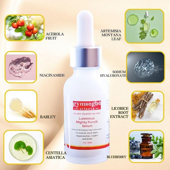 gymsegbë Wrinkle Reduce Luminous Serum, Snail Mucin Essence, and Dynamic Hydrating Toner - Korean Anti-aging Bundle S