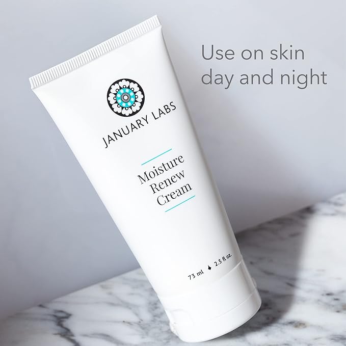 Moisture Renew Face Cream, Day or Night Face Moisturizer Cream for Dehydrated & Stressed Skin, Skin Care Essentials, 2.5 Oz