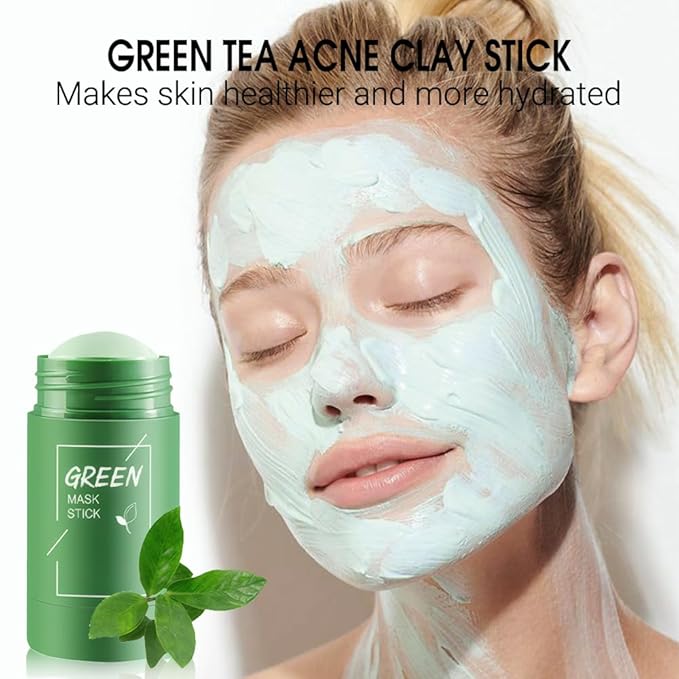 2Pcs Clay Mask For Face, Blackhead Remover For Face, Deep Pore Cleansing, Moisturizing, Skincare Facial Mask for Refining Pores and Controlling Oil (A03#2Pcs Green Tea)
