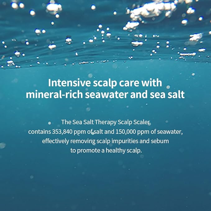 GROWUS Sea Salt Therapy Scalp Scaler - Salicylic Acid, Niacinamide, Dexpanthenol, Exfoliating, Deep Cleansing, Free from Paraben and Sulfate, 2 in 1 Type for Itchy and Oily Scalp (4.23 Oz / 120g)