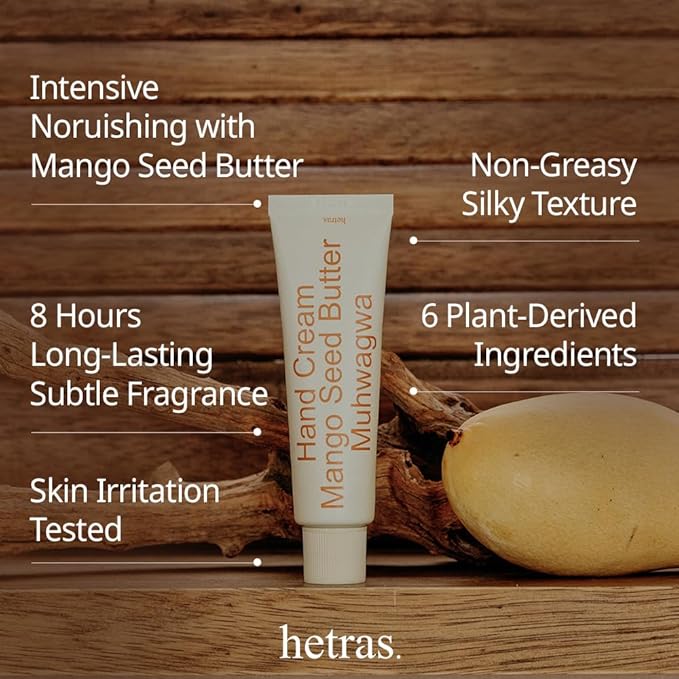 Perfume Hand Cream | Muhwagwa - Rich and Sweet Fig Scent | Korean Subtle Perfumed Hand Moisturizer with Mango Seed & Shea Butter | Hydrates, Nourishes & Softens Very Dry Skin, 1.69oz.