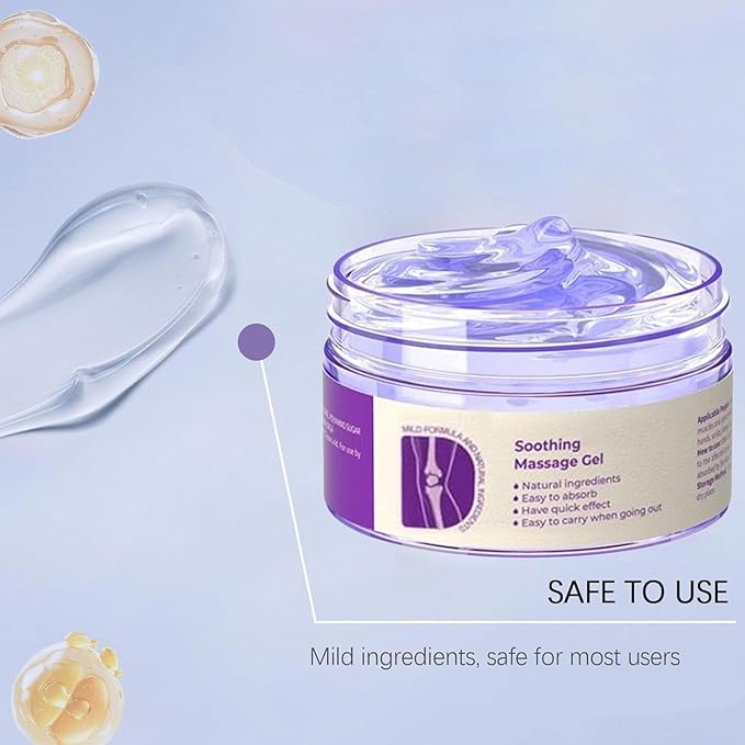 2 PCS Joint Gel Purple Gel,Soothing Massage Cream,Joint Activities Throughout The Body,Soothes for Knees, Hands, Lumbar, Neck and Shoulders
