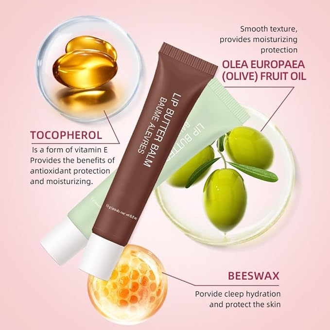 1Pcs Tinted Lip Balm Serum Makeup, Squeeze Hydrating Tint Lips Balms Serum Cosmetic, Women Care Glossy Nourishing Plumping Lip Stain Gloss Lipstick, Suitable for dry lips, Long-Lasting Color 08