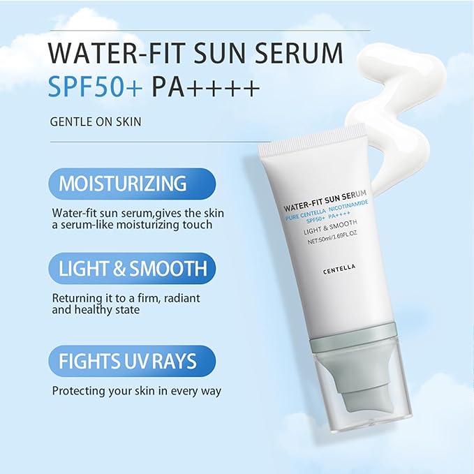 Tinted πΆπππ‘πππΓ‘ Sunscreen SPF50 PA++++, 50ML Cen-tella Madagascar Face Sun Screen Long-Lasting Protection, Hyalu Cica Water-Fit Sun Serum Matte No White Cast for All Skin Type and UV Defense