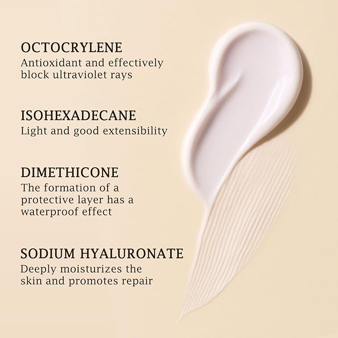 FUNAN Face Sunscreen SPF 50+,Waterfull Tone-Up Sunscreen Serum,Base lotion Color Correcting,Oil Free & Oxybenzone Free,2.1 Fl Oz