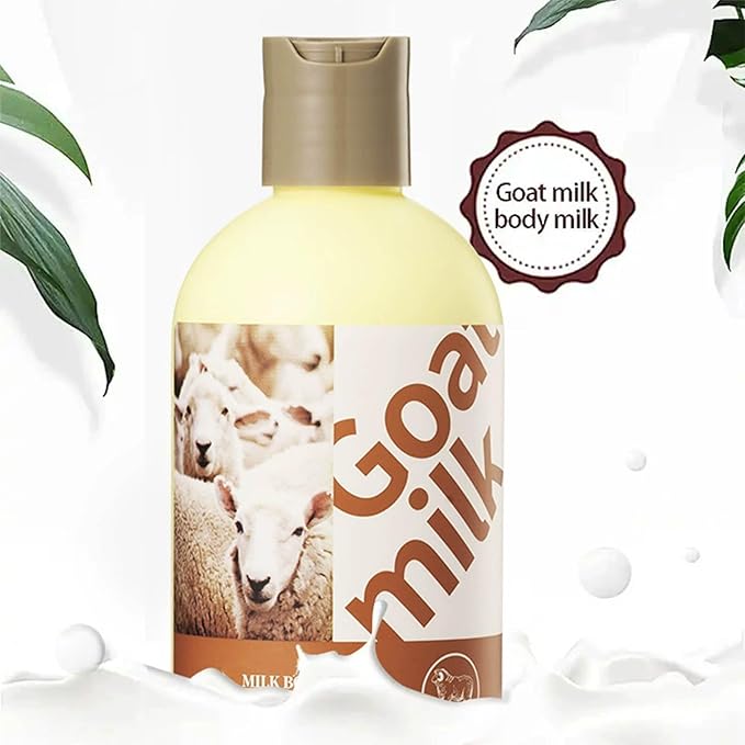 Body Butter - Goat Milk Lotion With Shea Butter, Intensely Hydrating & Softens Dry Skin, Nourishing Face, Body & Hand Moisturizer for Dry & Sensitive Skin, Hydrating Cream, Gentle Skincare 8.81 oz