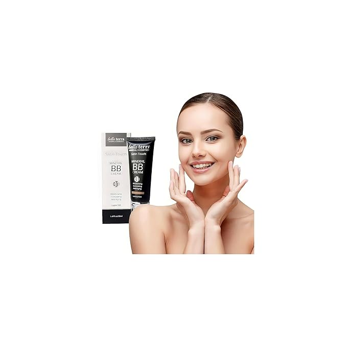 Bellaterra Cosmetics BB Cream - Tinted Moisturizer, Mineral Foundation Makeup, Light 102 | Skin Perfector, 1.69 oz