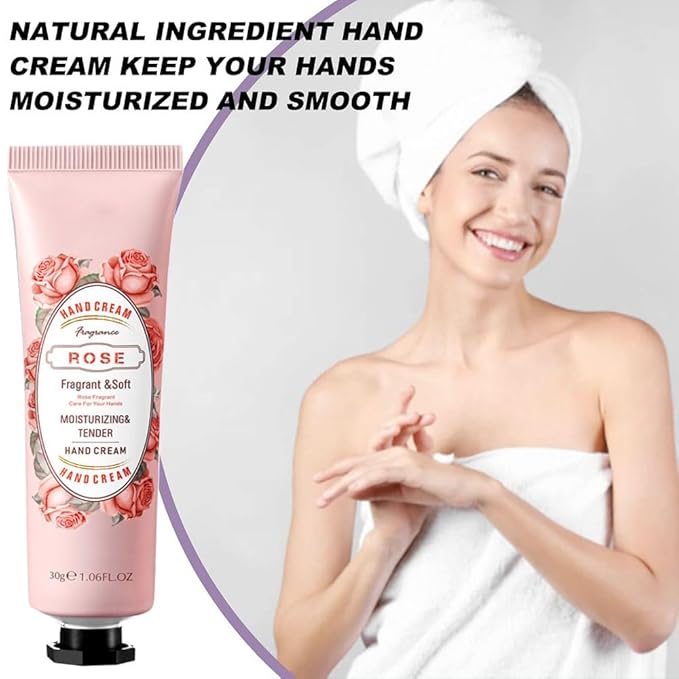 10 Pack Hand Cream Gift Set,Gentle Hand Cream Lotion with Natural Plant Flower Fruit Flavour for Dry Hands,Natural Plant Fragrance Mini Hand Lotion Travel Size