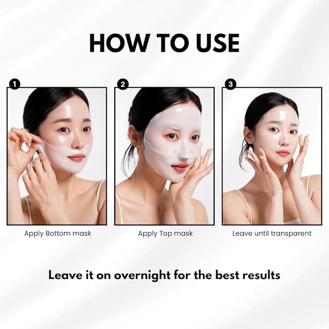 Korean Collagen Face Mask Overnight 2+2 EA Luxury Skin Care (AntiWrinkle, Vegan Mucin) (Sampler 4)