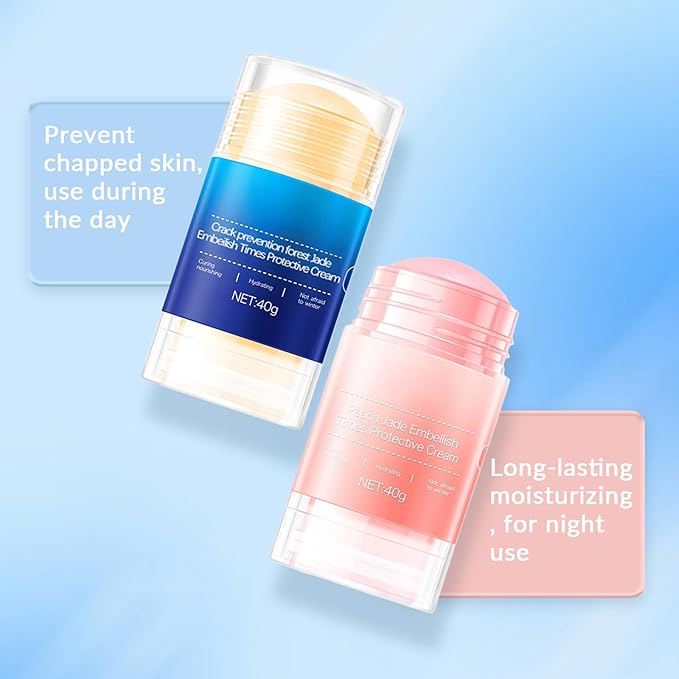 Anti Crack Foot Cream Stick, Crack Feet Prevention Stick, Foot Care Cream Roll On, Dead Skin Removal Moisturizer, Callus Remover For Dry Feet (Blue*2)