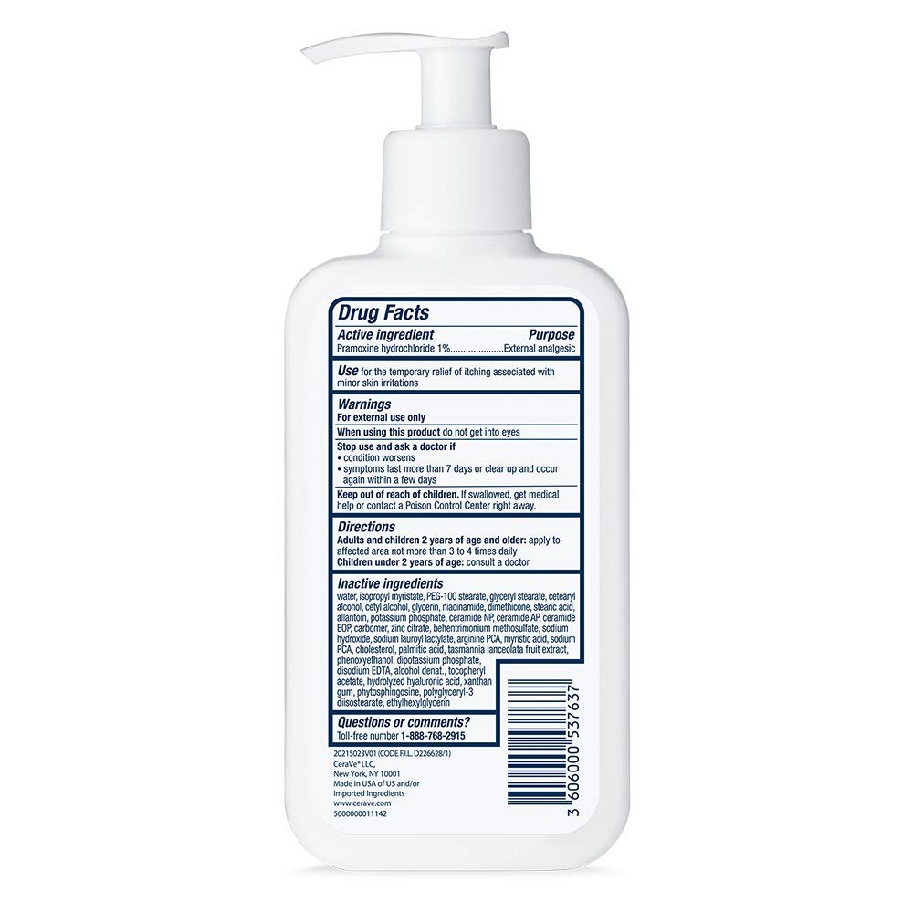 Anti-Itch Moisturizing Lotion with Pramoxine Hydrochloride β Soothing Relief for Itchy, Irritated Skin, Bug Bites, Sunburn & Dryness β Fast-Acting Hydration for Sensitive Skin β 8 fl oz