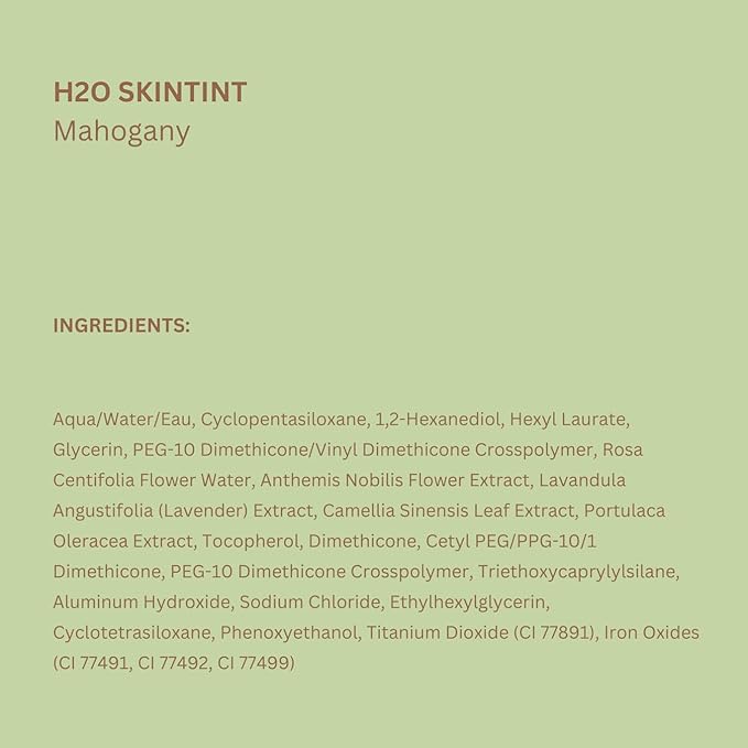 Pixi H2O SkinTint | Tinted Gel Moisturizer | Lightweight, Hydrating & Water-Resistant | Evens Tone & Reduces Redness | Mahogany | 1.2 fl oz/35 ml