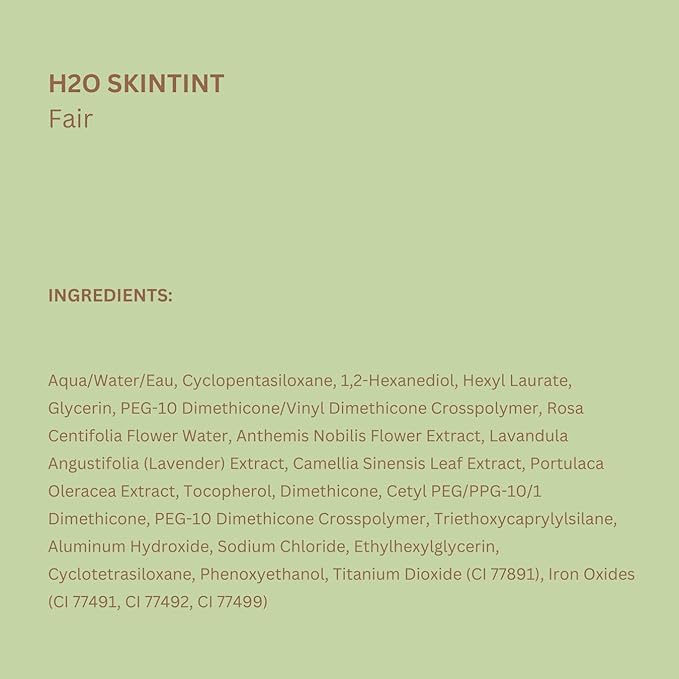 Pixi H2O SkinTint | Tinted Gel Moisturizer | Lightweight, Hydrating & Water-Resistant | Evens Tone & Reduces Redness | Fair | 1.2 fl oz/35 ml