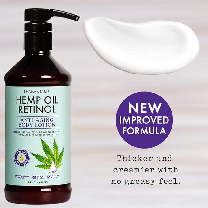 Hemp Oil Retinol Anti Aging Body Lotion 480ml