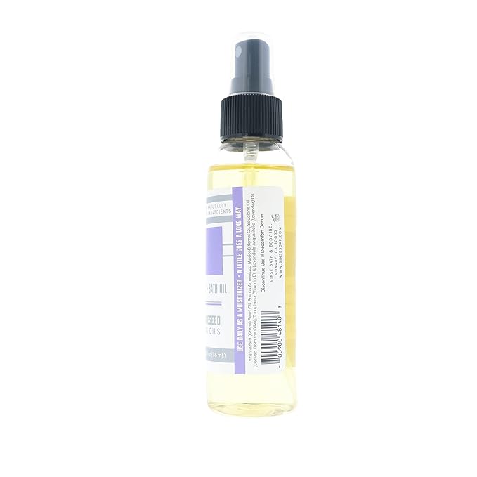 Rinse Bath & Body Moisturizing Lavender Oil Spray for Body - Natural, Light & Fast Absorbing | Squalane, Grapeseed & Apricot Oil | All Skin Types | Shower & Massage | Vitamin E | Handmade | 4floz