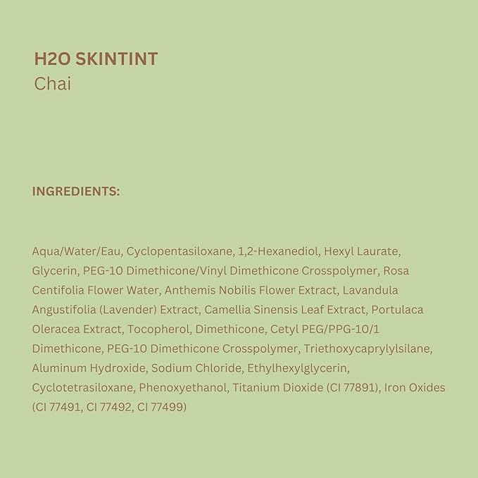 Pixi H2O SkinTint | Tinted Gel Moisturizer | Lightweight, Hydrating & Water-Resistant | Evens Tone & Reduces Redness | Chai | 1.2 fl oz/35 ml