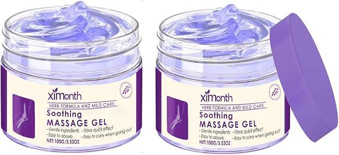 2 Pcs Joint Soothing Massage Purple Gel,Soothes Knees, Lumbar, Neck, Hands,Feet and Joint Activities Throughout The Body Massage Cream.