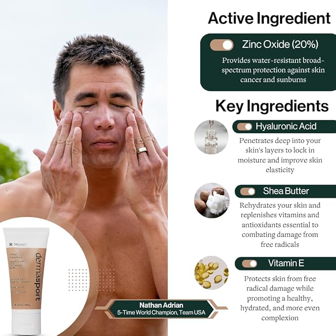 Dermasport Skin Care Set for Athletes: SPF 50 Sport Face Sunscreen & Gentle Facial Cleanser - Essential Duo for Pre and Post-Swim Protection & Nourishment, Designed for Smooth, Youthful Skin