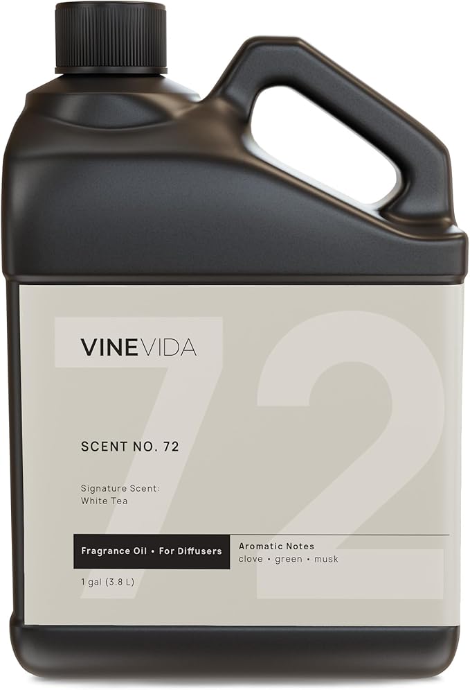 VINEVIDA White Tea Fragrance Oil for Cold Air Diffusers - (128 Fl Oz) - Essential Oils for Diffuser Oil Refill & Air Freshener Room Spray