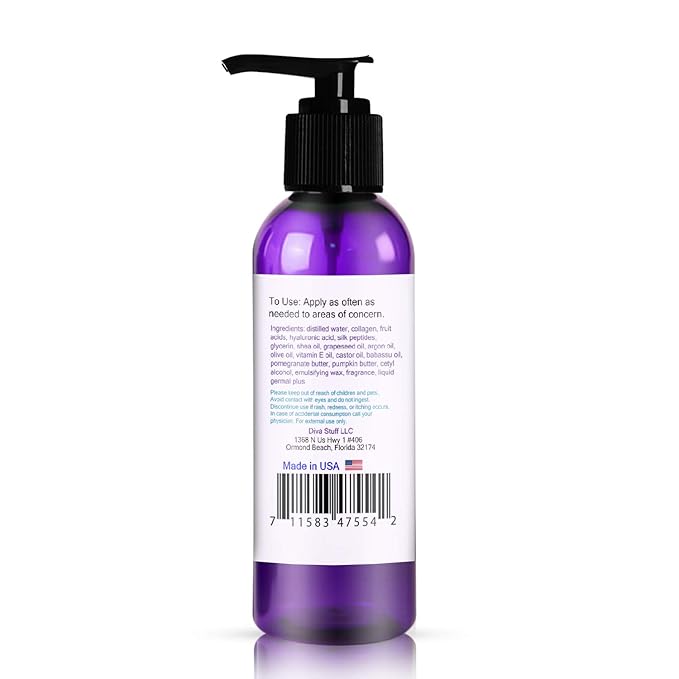 Diva Stuff Crepey Skin Cream Strawberry Patch, For Face & Body, Increases Collagen And Reduces Wrinkles & Fine Lines, Alpha Hydroxy Acids, Hyaluronic Acid, Honey, Coconut Oil, Argan Oil (8 oz)