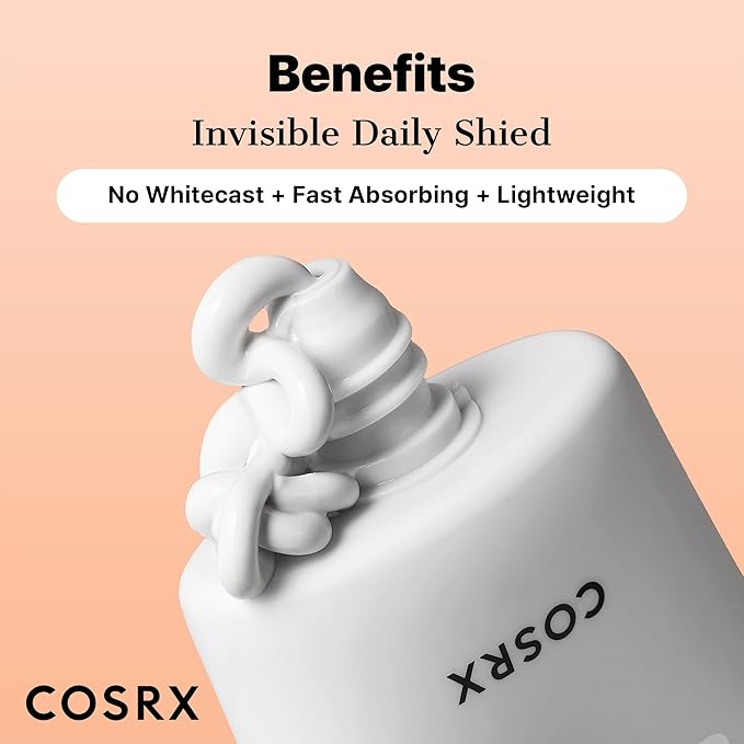 COSRX Vitamin E Vitalizing Face Sunscreen SPF 50, 1.69 fl oz, SPF Moisturizer, Lightweight under Makeup, Travel Essentials, Summer Essentials, Korean Skin Care, Korean Sunscreen for Face
