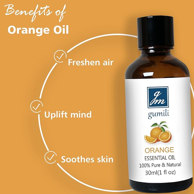 Orange Essential Oil 1 Oz – 100% Pure Sweet Orange Oil for Diffuser, Skin, Body, Spray, Massage & DIY